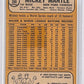 1968 Topps Mickey Mantle #280 — back