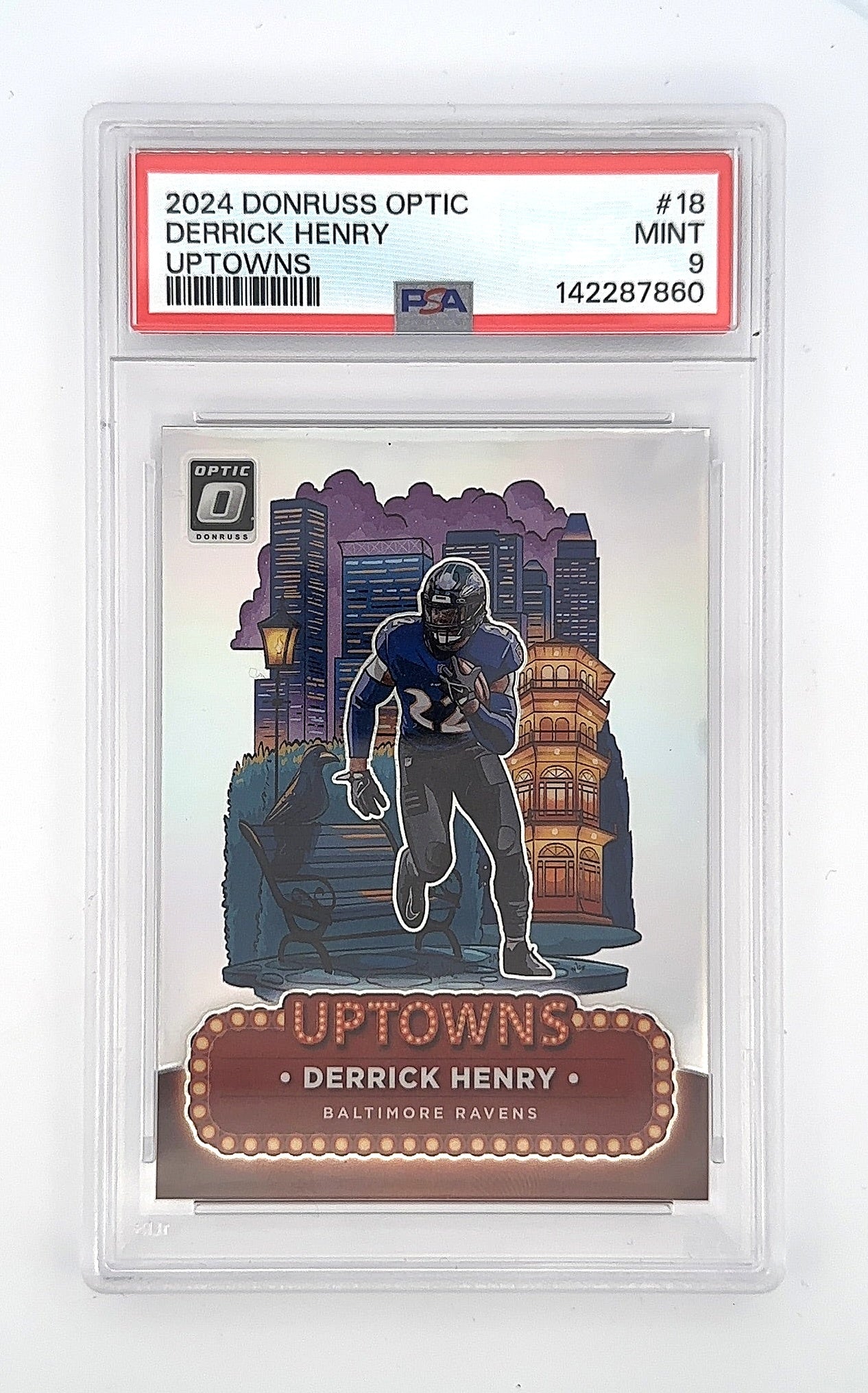 2024 Panini Donruss Optic Uptowns Derrick Henry #18 PSA 9 — front