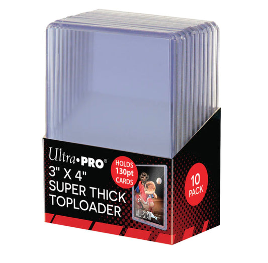 Ultra Pro 3" x 4" Super Thick 130PT Toploaders (10ct)