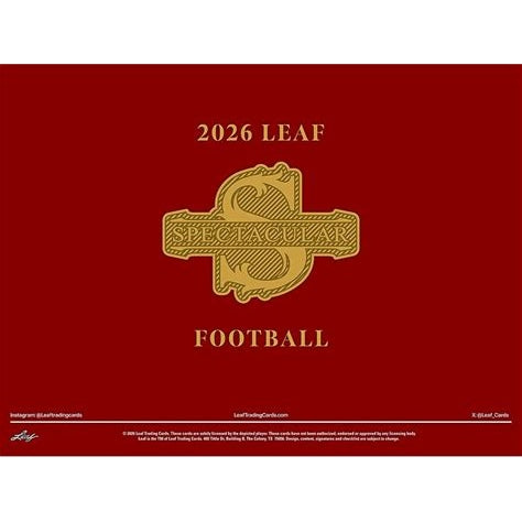 2026 Leaf Spectacular Football Hobby Box