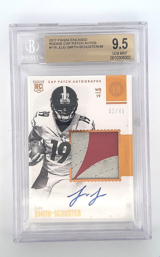 Juju Smith-Schuster 2017 Panini Encased BGS GEM MINT 9.5 — front