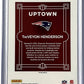 2025 Panini Donruss Optic Uptown TreVeyon Henderson #23 RC — back