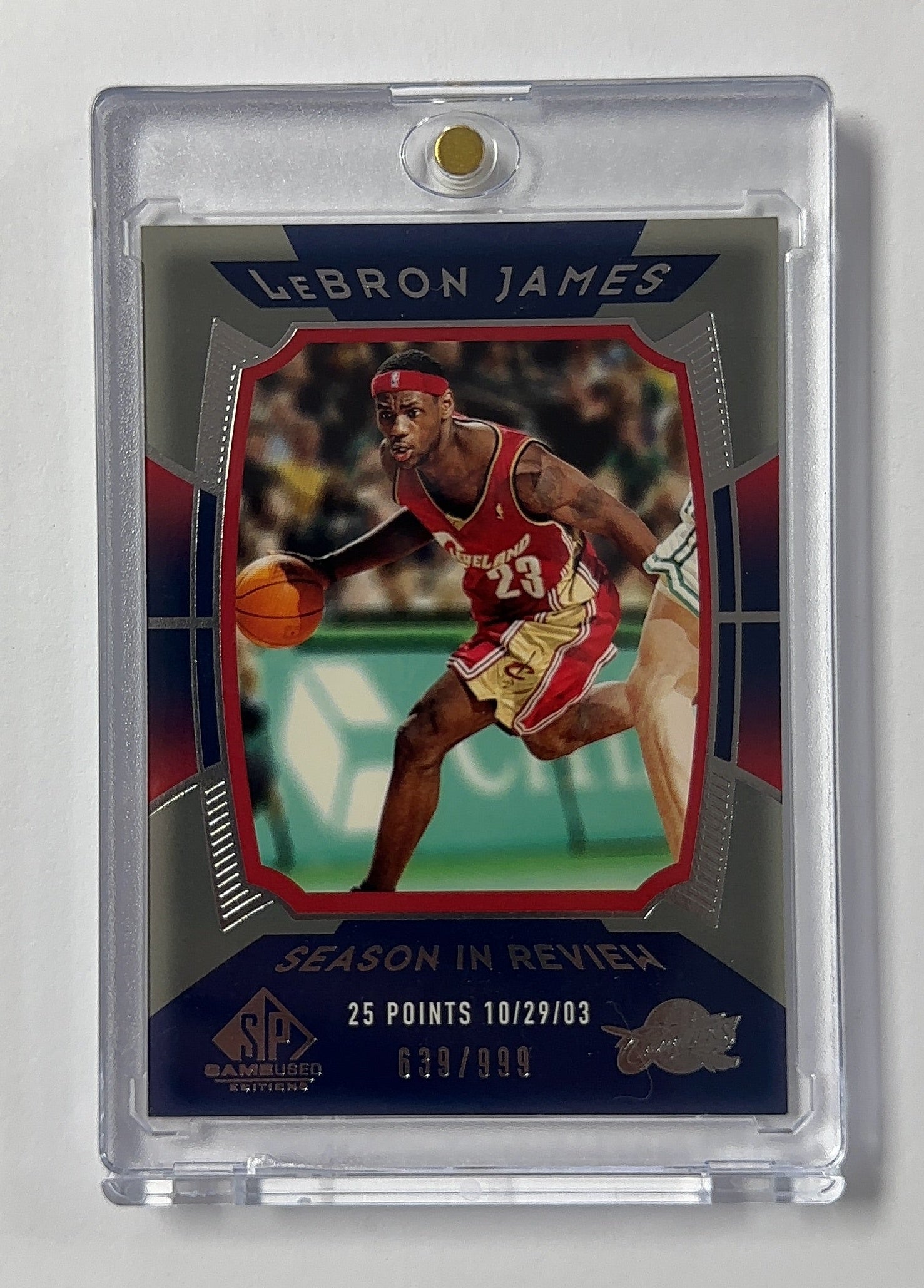 LeBron James SP Game Used Edition Season in Review — front