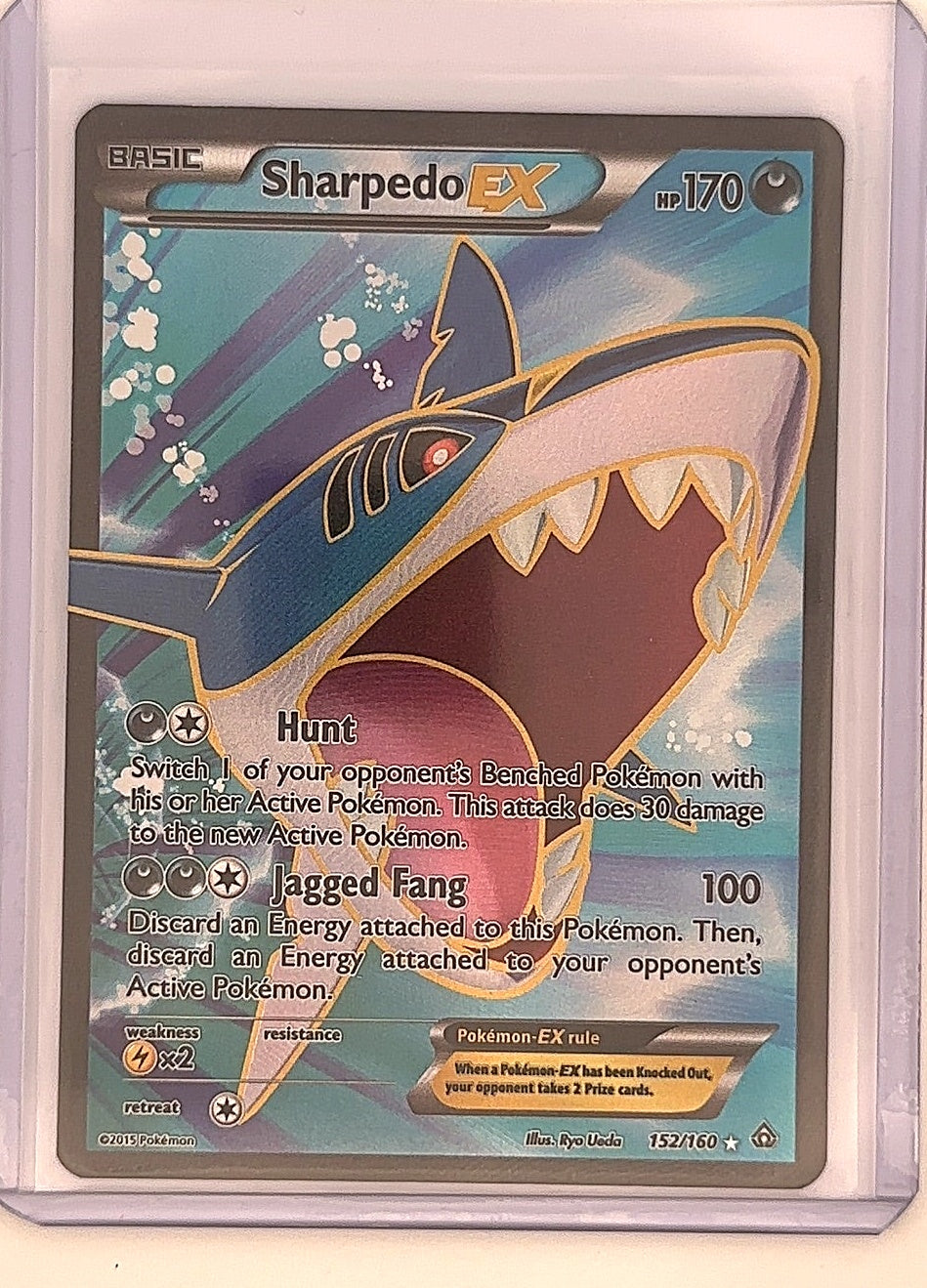 Sharpedo EX (152 Full Art) #152/160 — front