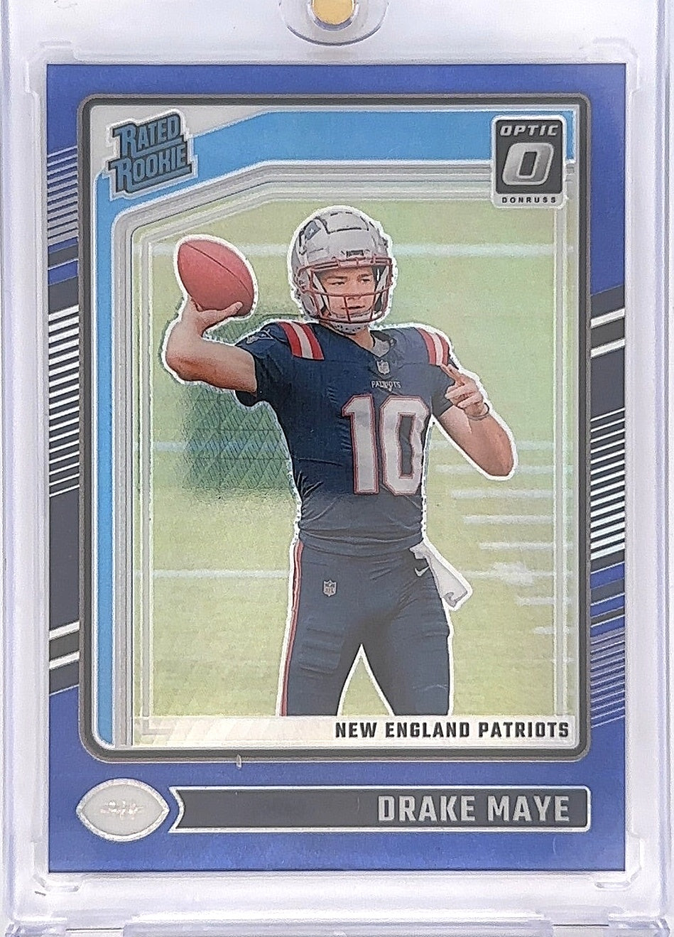 2024 Panini Donruss Optic Drake Maye [Blue Hyper] #229 — front