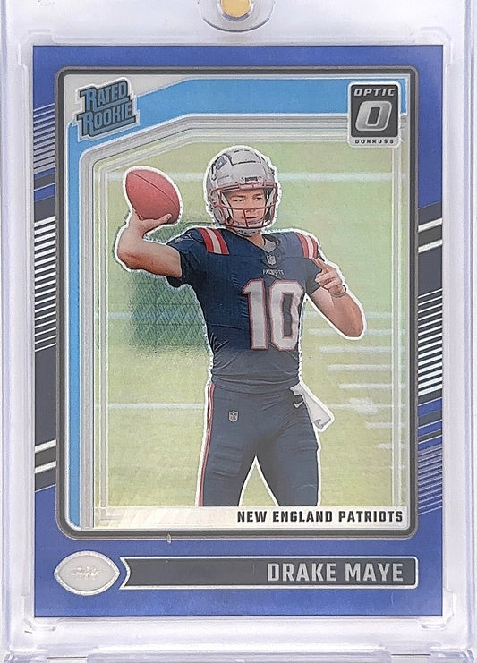 2024 Panini Donruss Optic Drake Maye [Blue Hyper] #229 — front