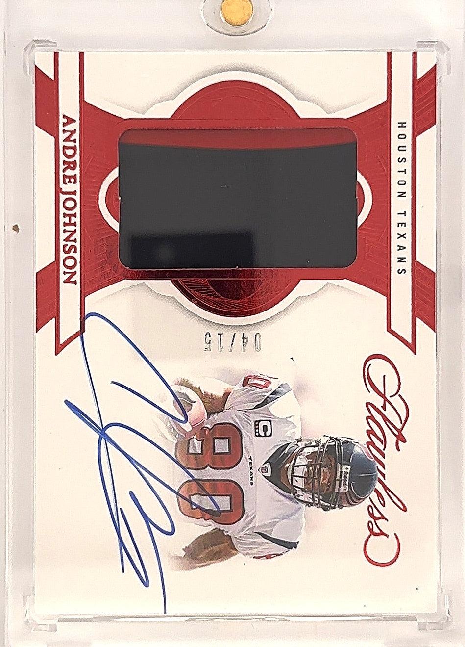 2025 Panini Flawless Patch Autograph Andre Johnson [Ruby] #PA-AJN — front