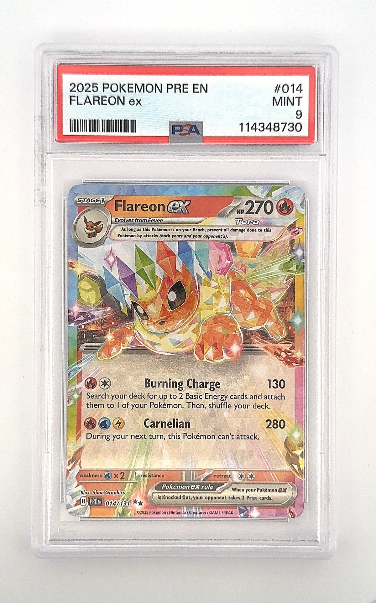 Flareon ex - 014/131 #014/131 PSA MINT 9 — front