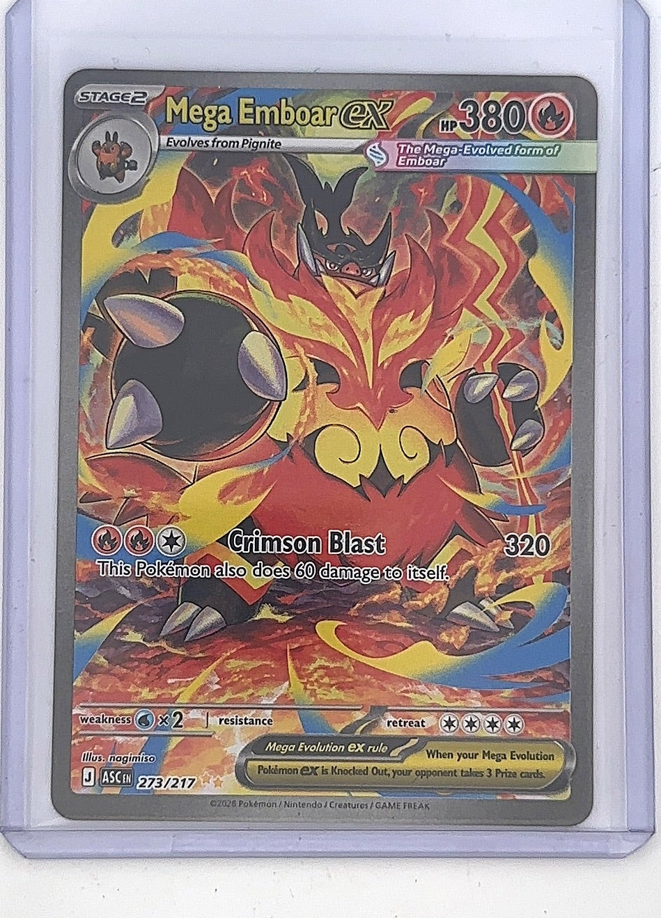 Mega Emboar ex - 273/217 #273/217 — front