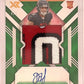 2022 Panini XR Rookie XL Swatch Autographs Drake London [Green] #RXA-DL — front