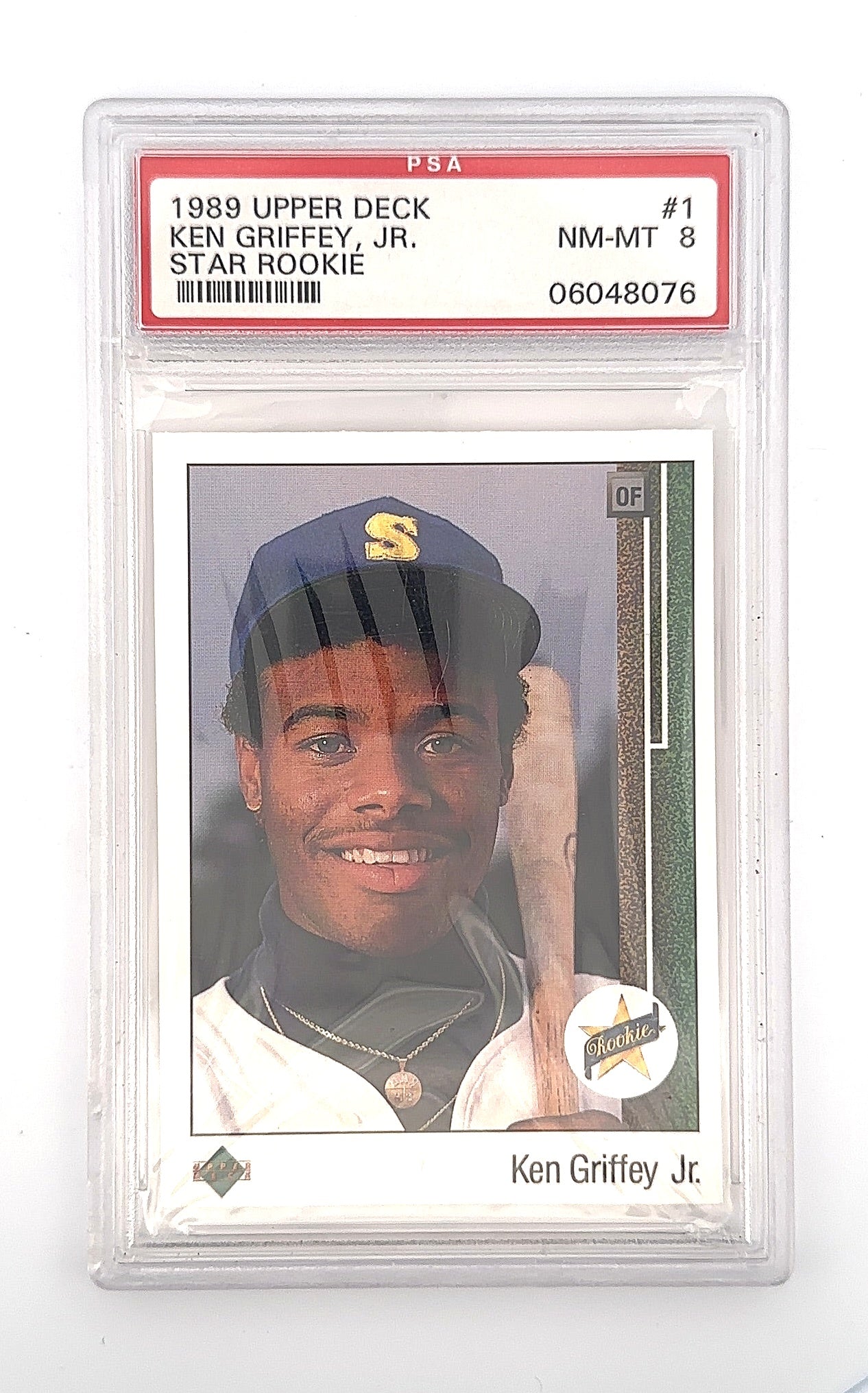 1989 Upper Deck Ken Griffey Jr. [Star Rookie] #1 PSA 8 — front