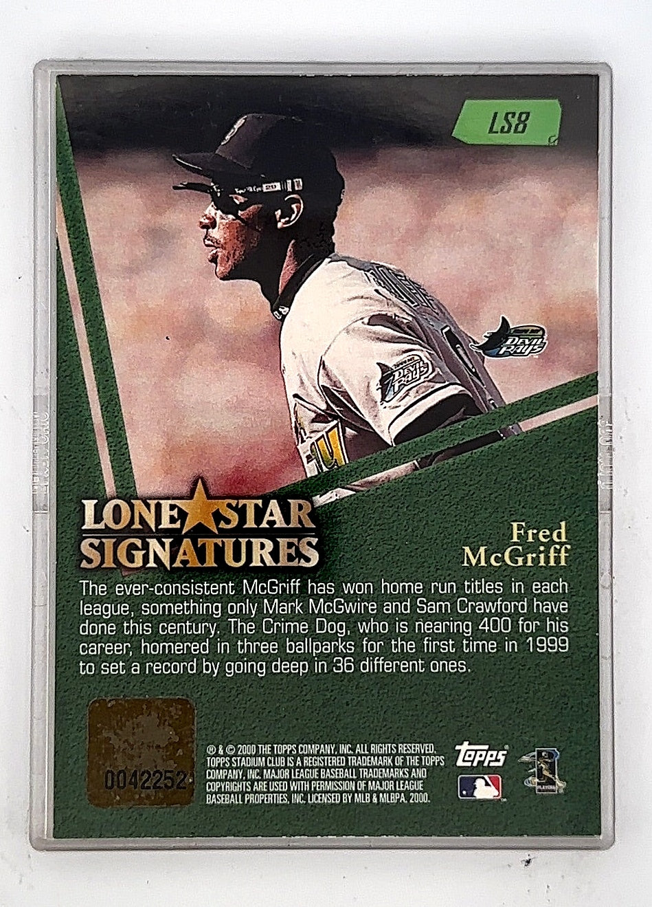 Fred McGriff LS8 — back