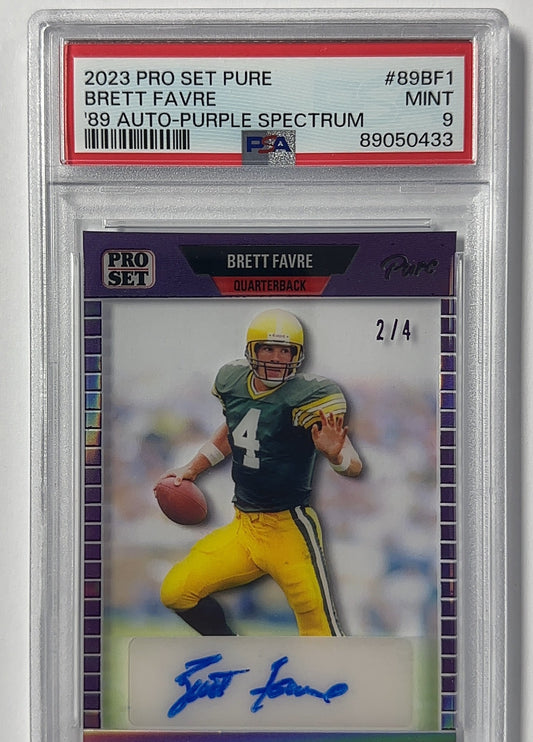 Brett Favre - PSA 9 Pro Set Pure — front