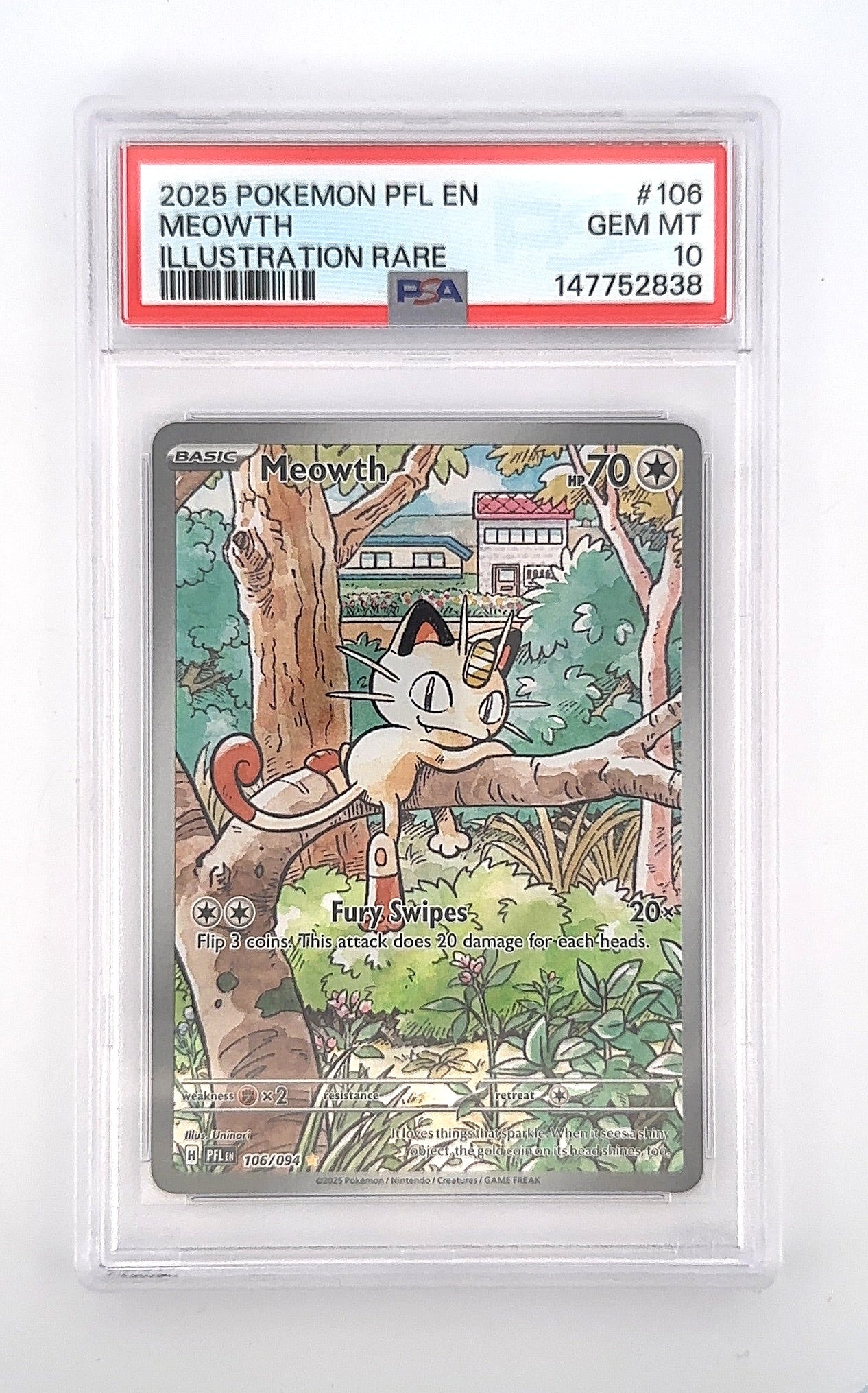 Meowth #106/094 PSA GEM MT 10 — front