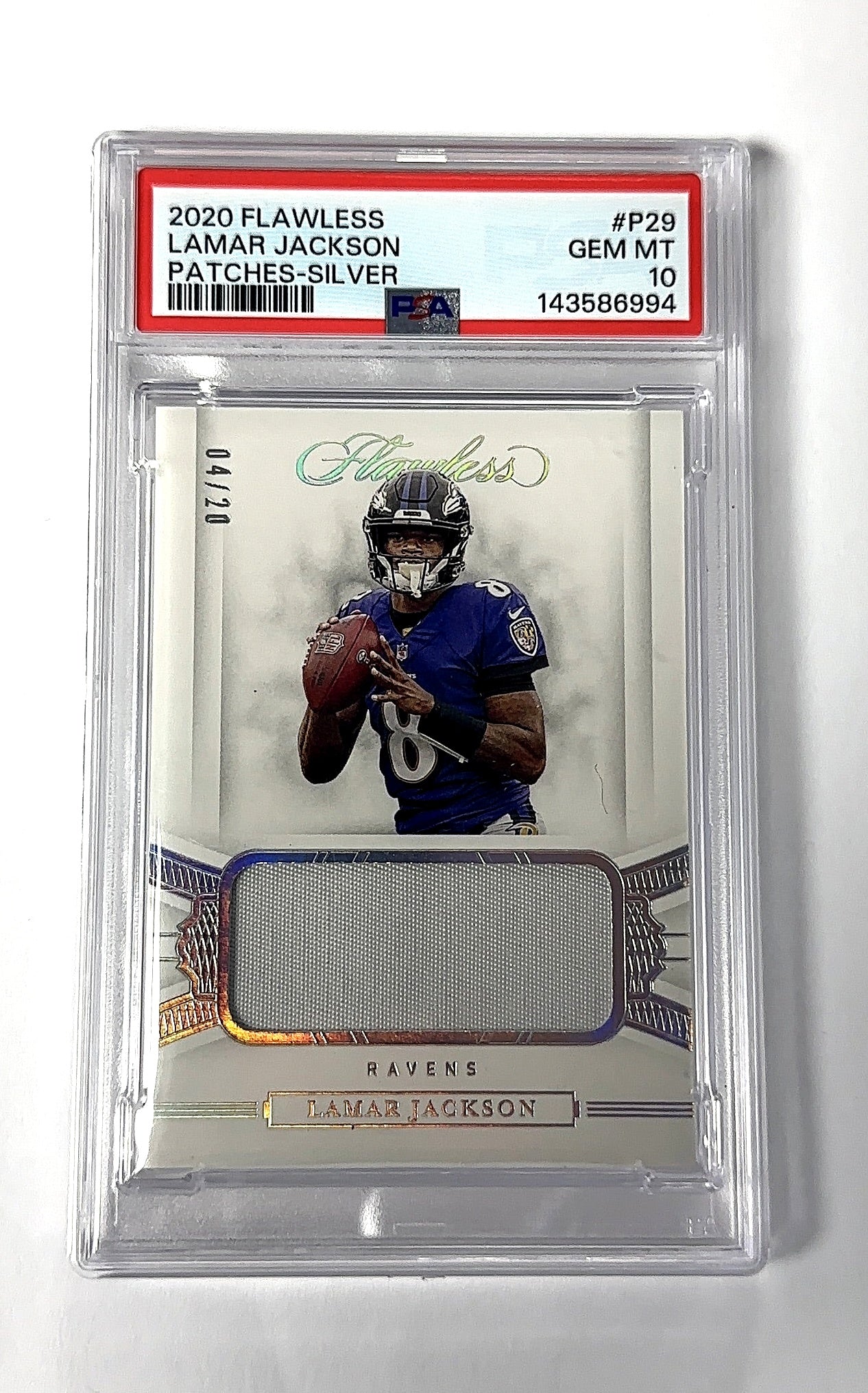 2020 Panini Flawless Lamar Jackson [Silver] #4 — front