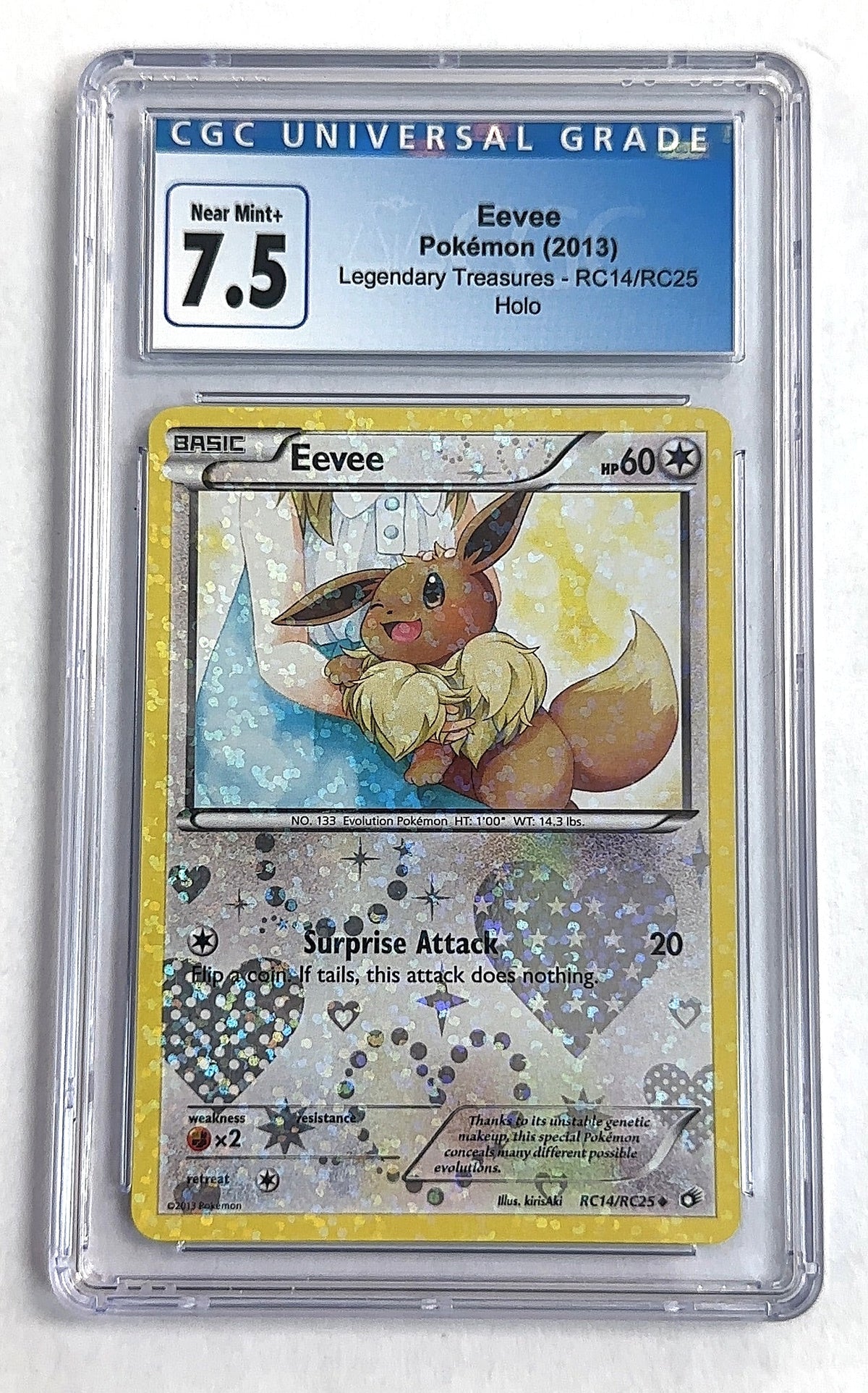 Eevee #RC14/RC25 CGC NM 7 — front