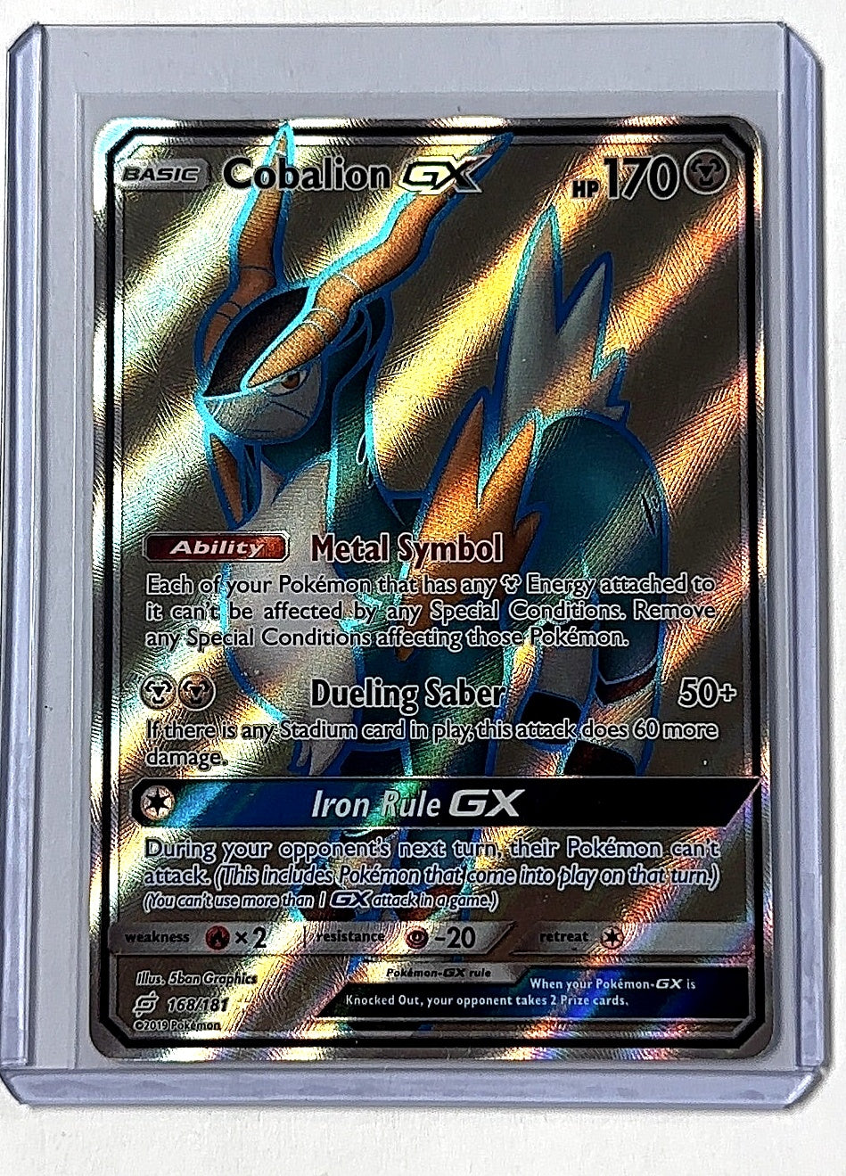 Cobalion GX (Full Art) #168/181 — front