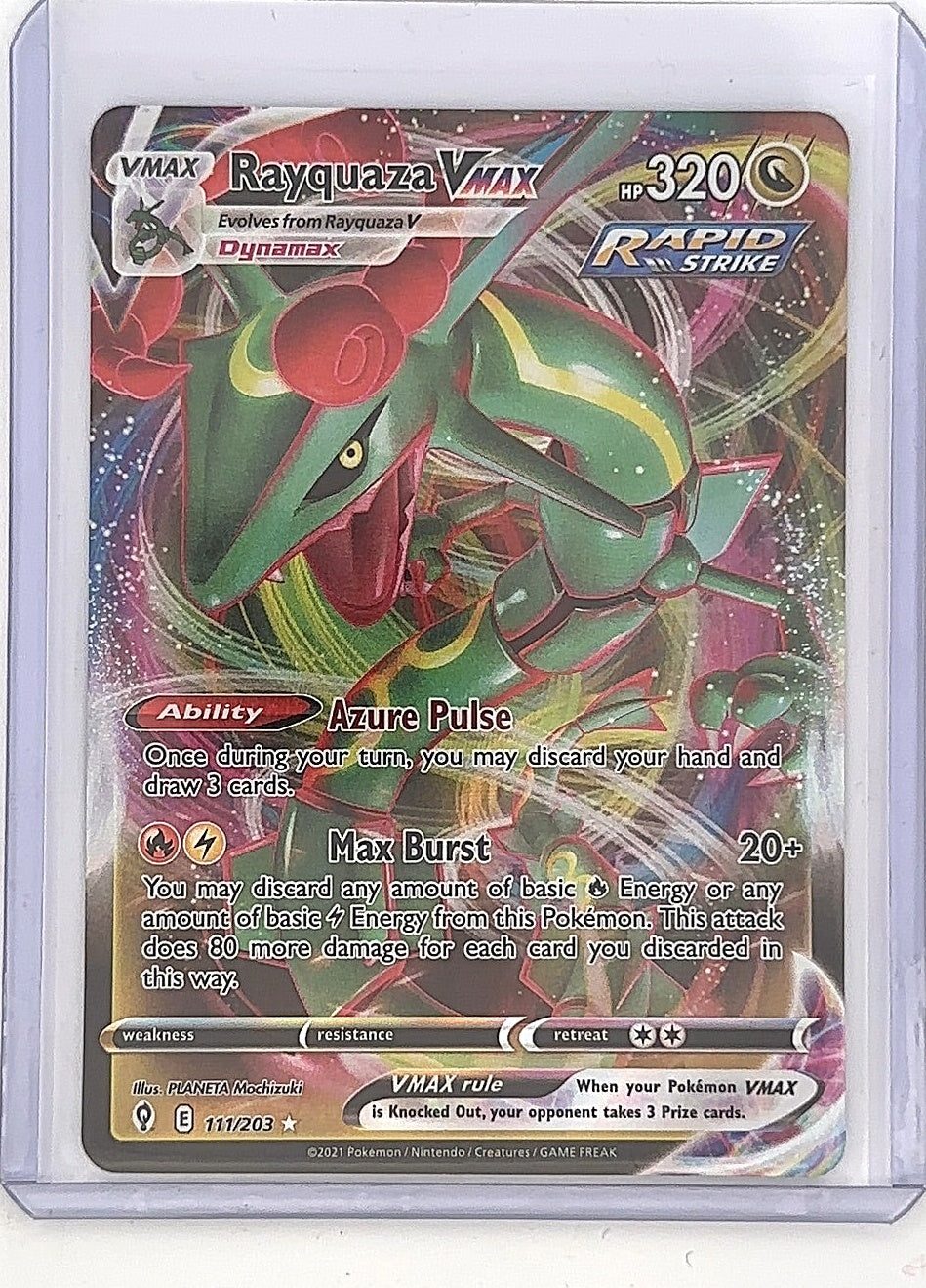 Rayquaza VMAX #111/203 — front