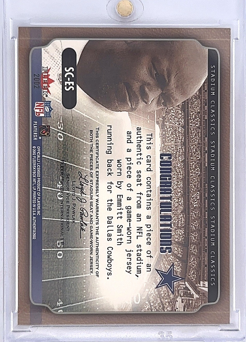 Emmitt Smith Stadium Classics — back