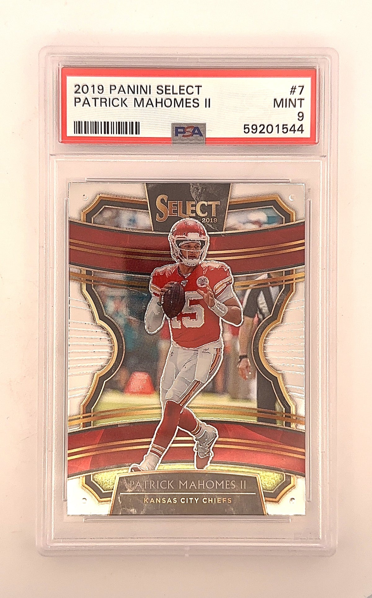 2019 Panini Select Patrick Mahomes II #7 PSA 9 — front