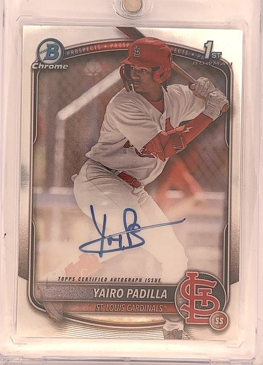 2025 Bowman Chrome Prospect Autograph Yairo Padilla #CPA-YP — front