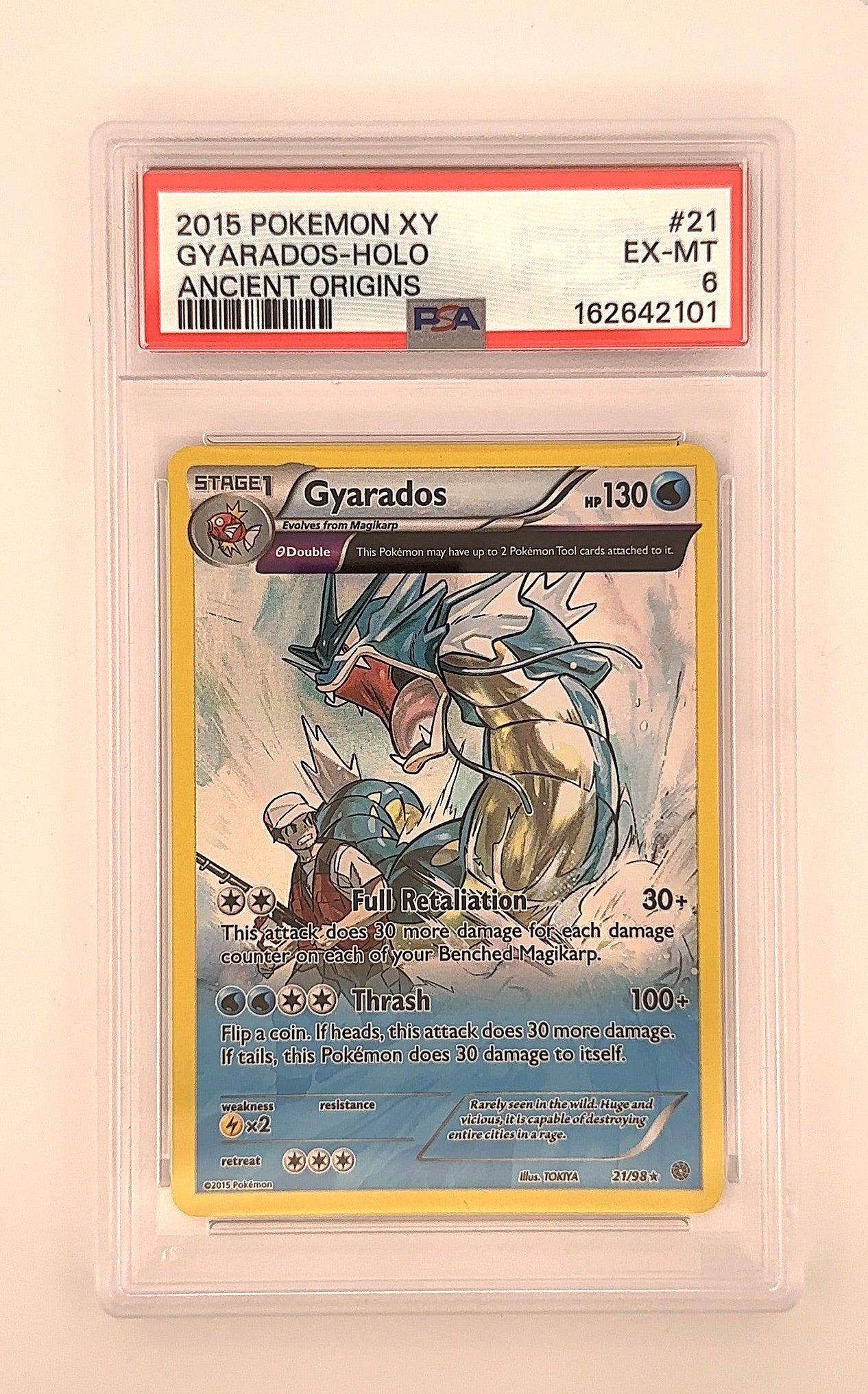 Gyarados (21) #21/98 PSA EX-MT 6 — front