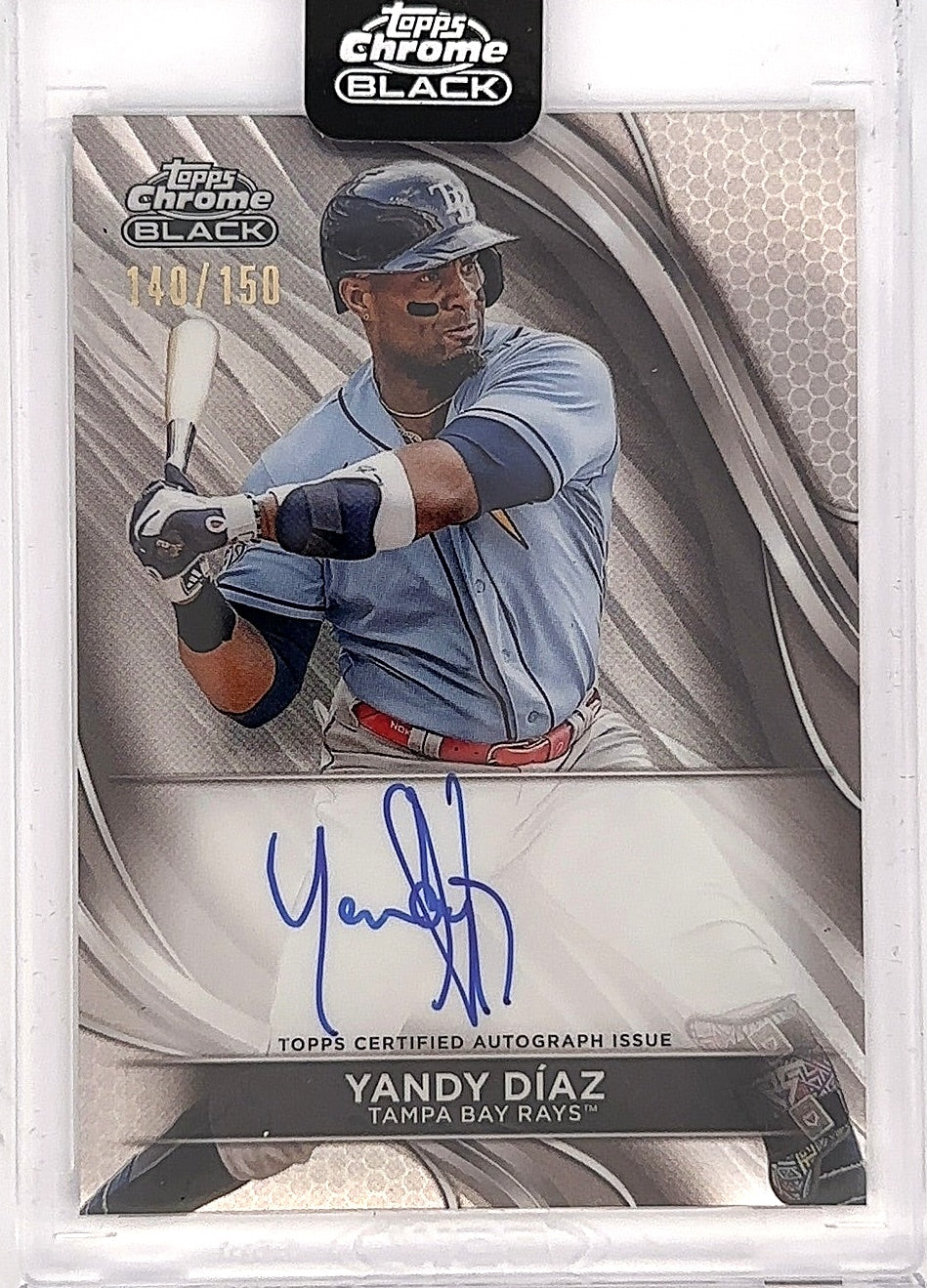 2024 Topps Chrome Black Autograph Yandy Diaz [Refractor] #CBA-YD — front