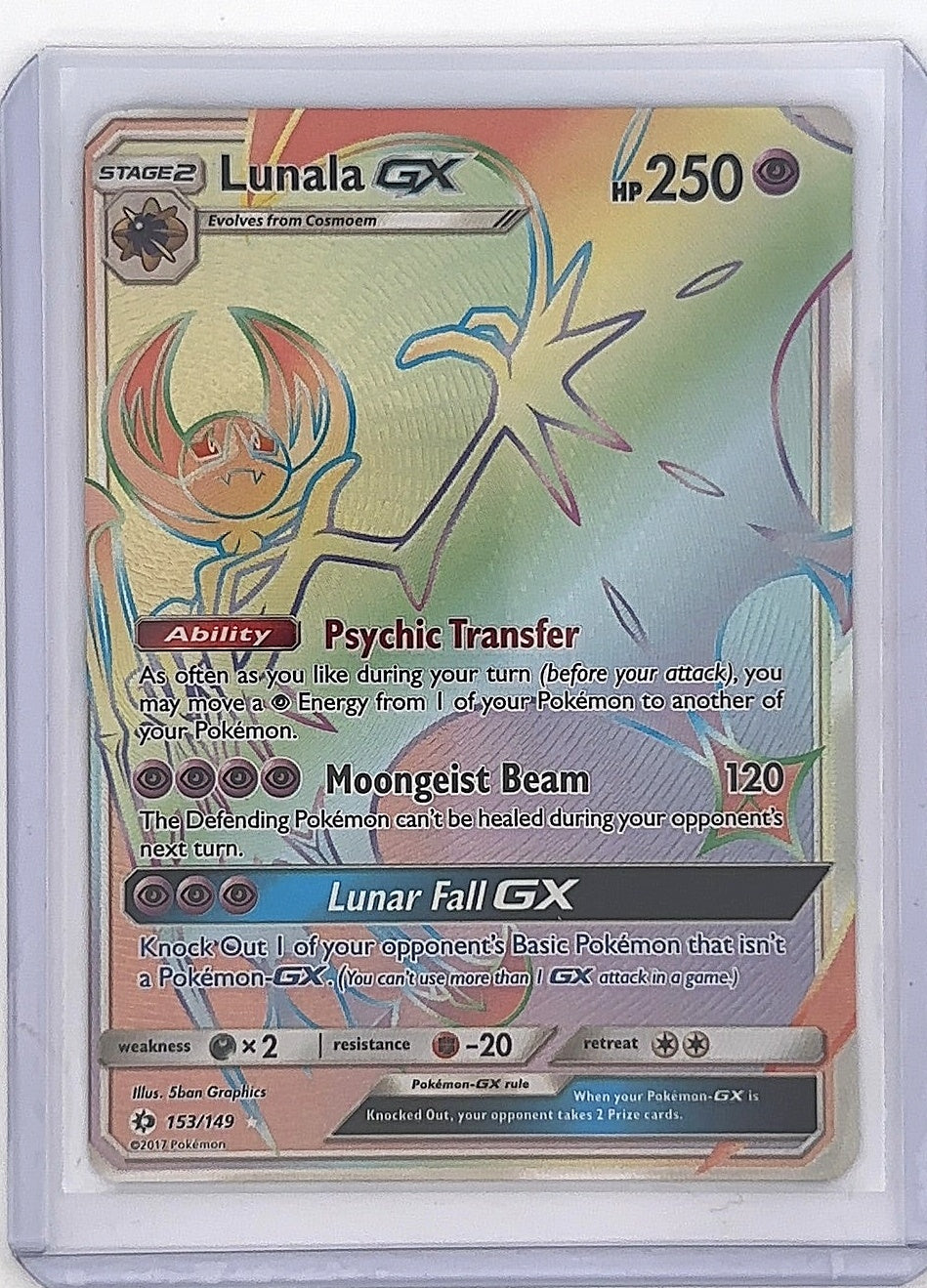 Lunala GX (Secret) #153/149 — front