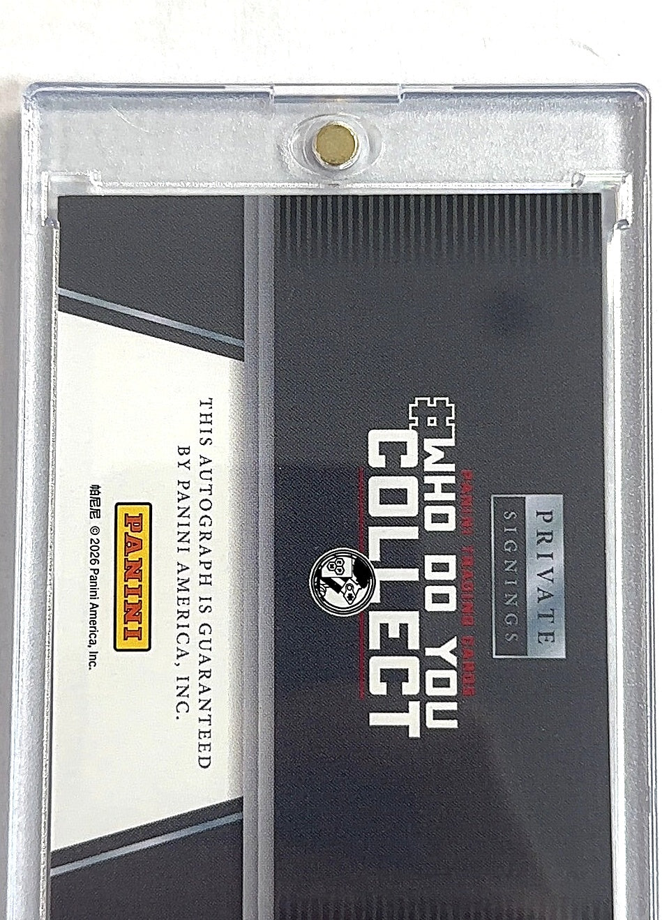 Derik Queen Panini Private Signings /49 — back