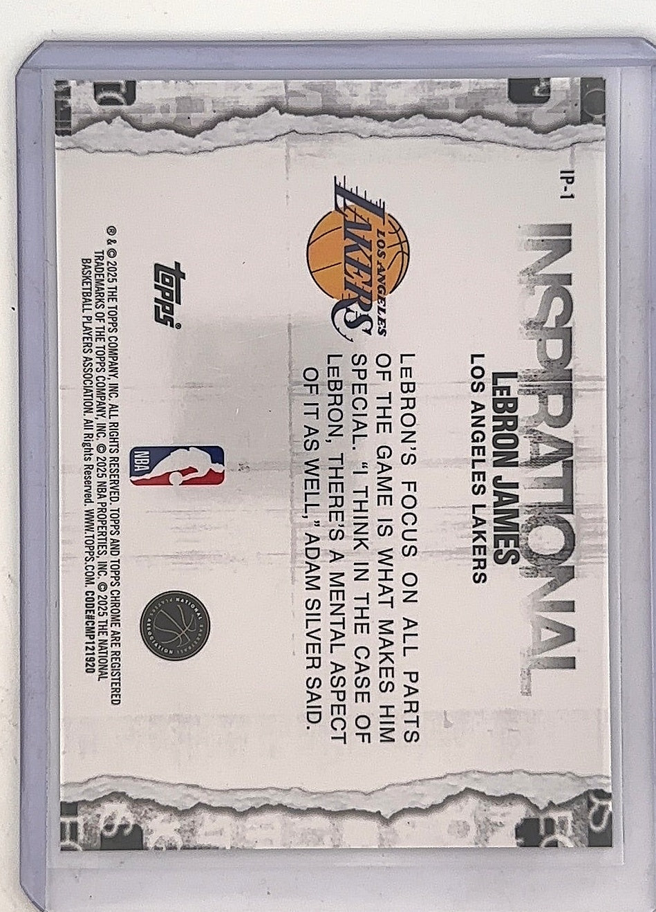 2025 Topps Chrome Inspirational LeBron James [Magenta Refractor] #IP-1 — back