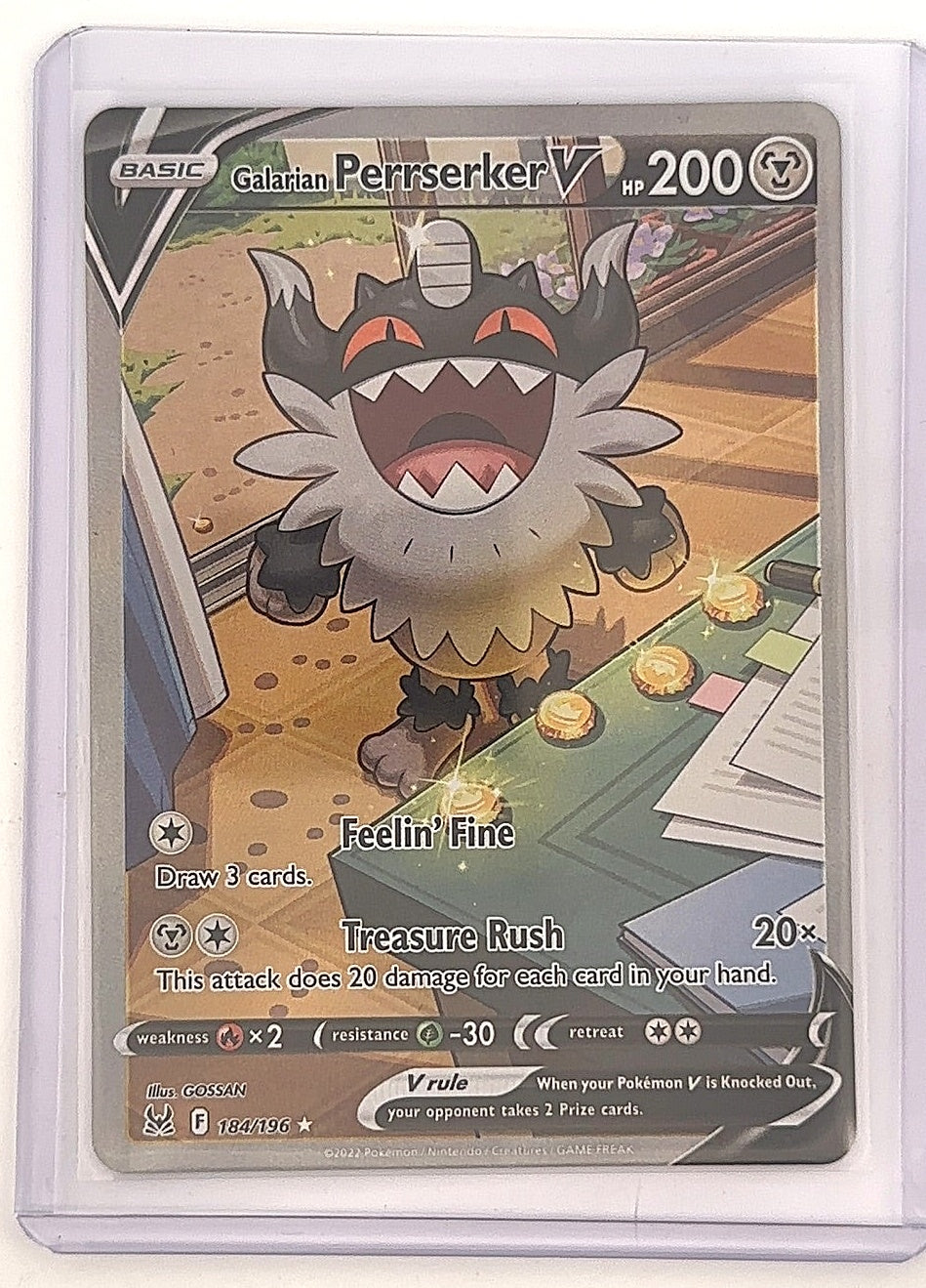Galarian Perrserker V (Alternate Full Art) #184/196 — front