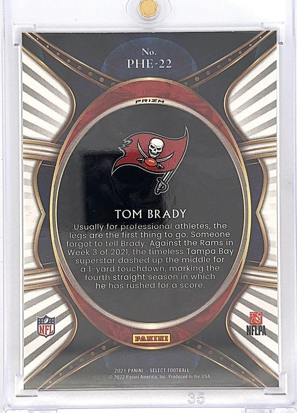 2021 Panini Select Phenomenon Tom Brady [Silver] #PHE-22 — back