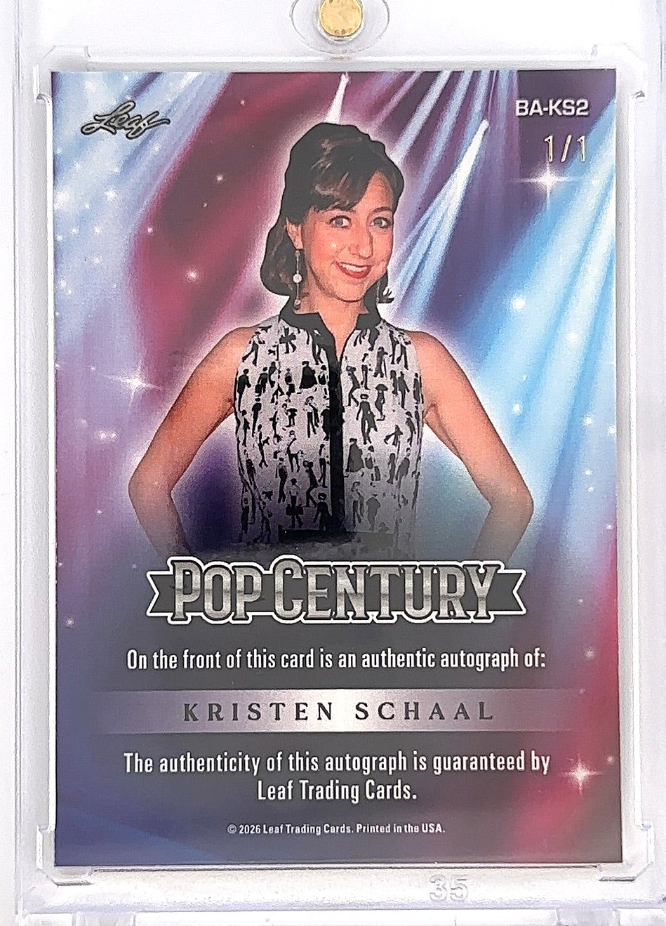 Leaf Pop Century Kristen Schaal #BA-KS2 — back