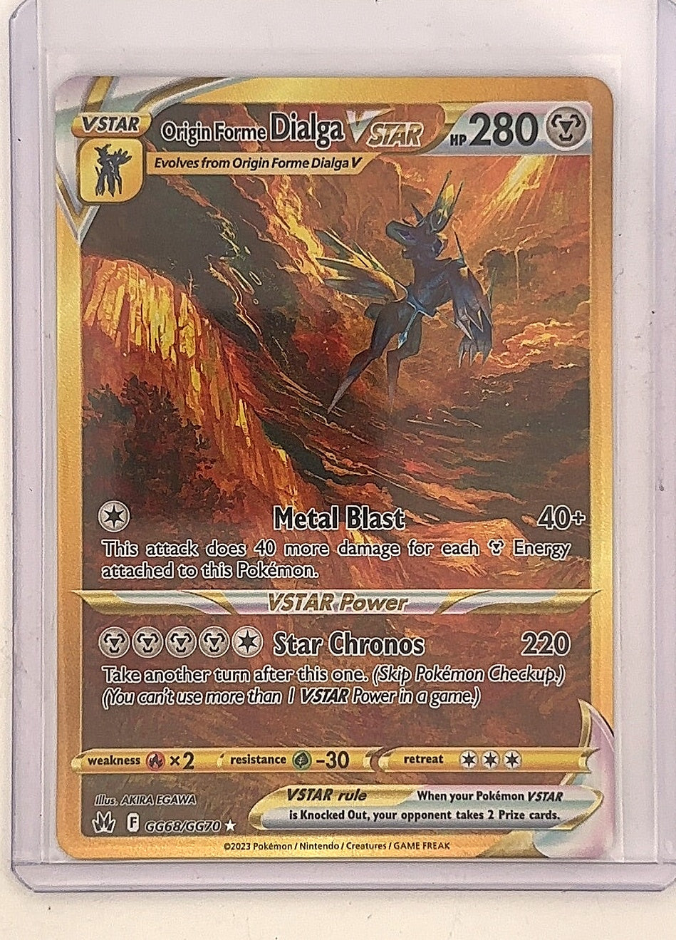 Origin Forme Dialga VSTAR (Secret) #GG68/GG70 — front