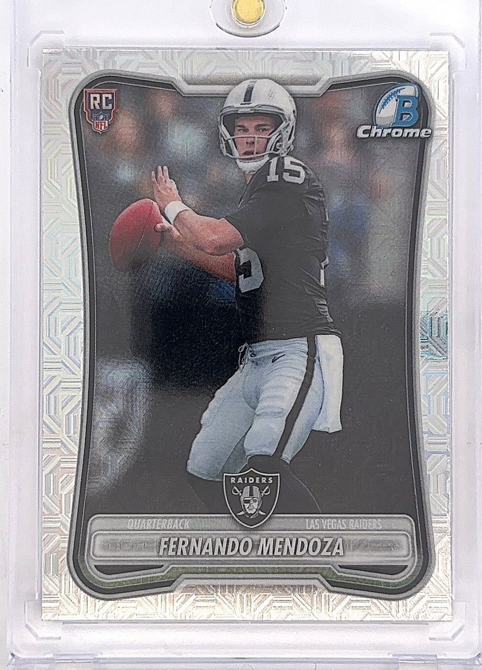 2026 Bowman Chrome NFL Fernando Mendoza [Mojo] #BCV-101 — front