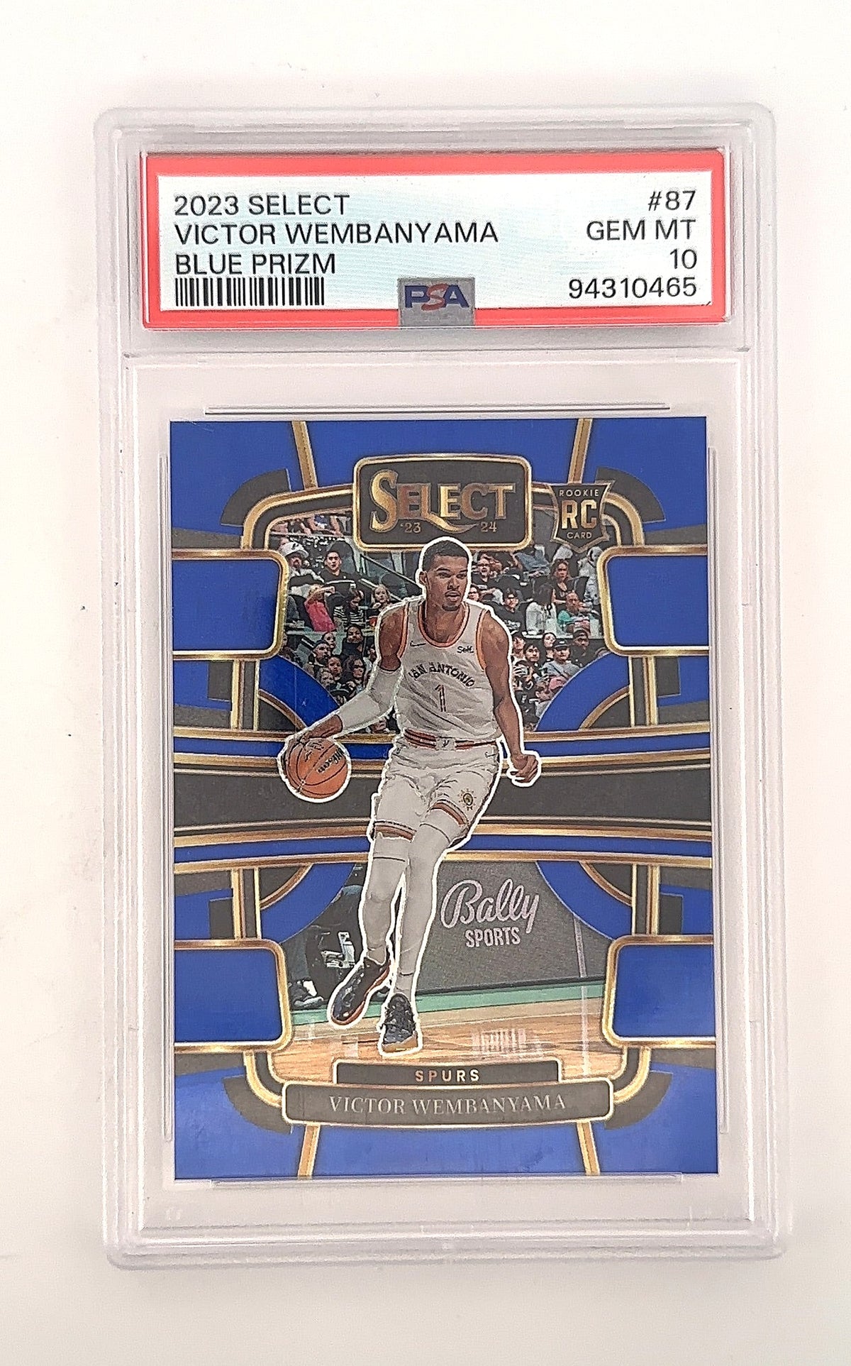 2023 Panini Select Victor Wembanyama [Blue Prizm] #87 PSA 10 — front