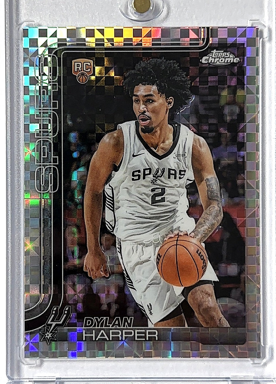 2025 Topps Chrome Dylan Harper [X-Fractor] #252 RC — front