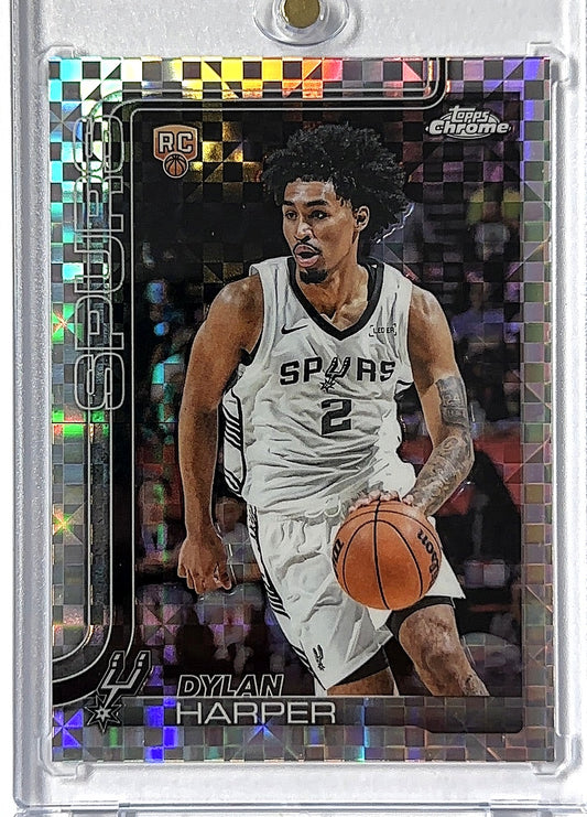 2025 Topps Chrome Dylan Harper [X-Fractor] #252 RC — front