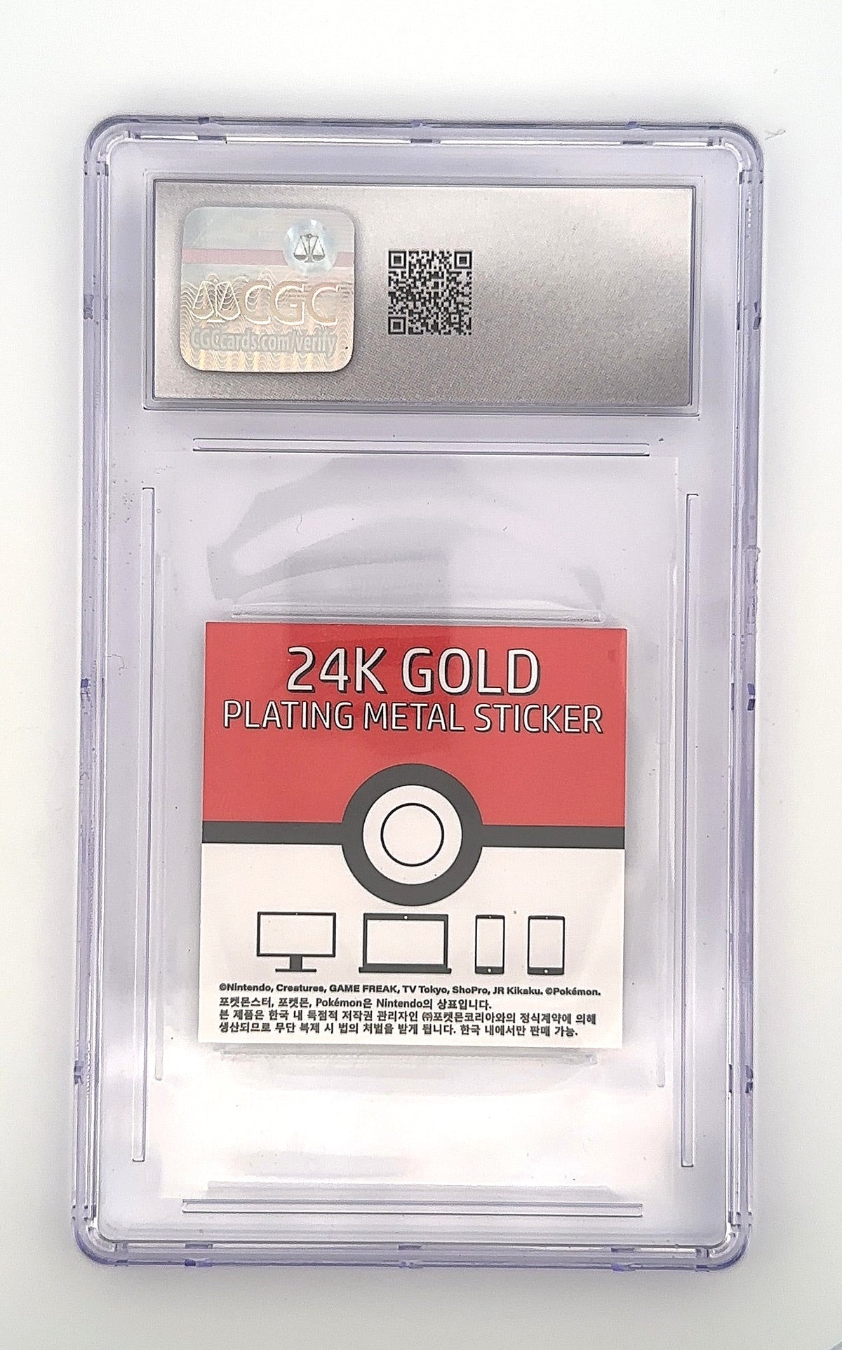 Haunter Pokémon Popping Candy 24k Gold Plating Sticker CGC MINT 9 — back