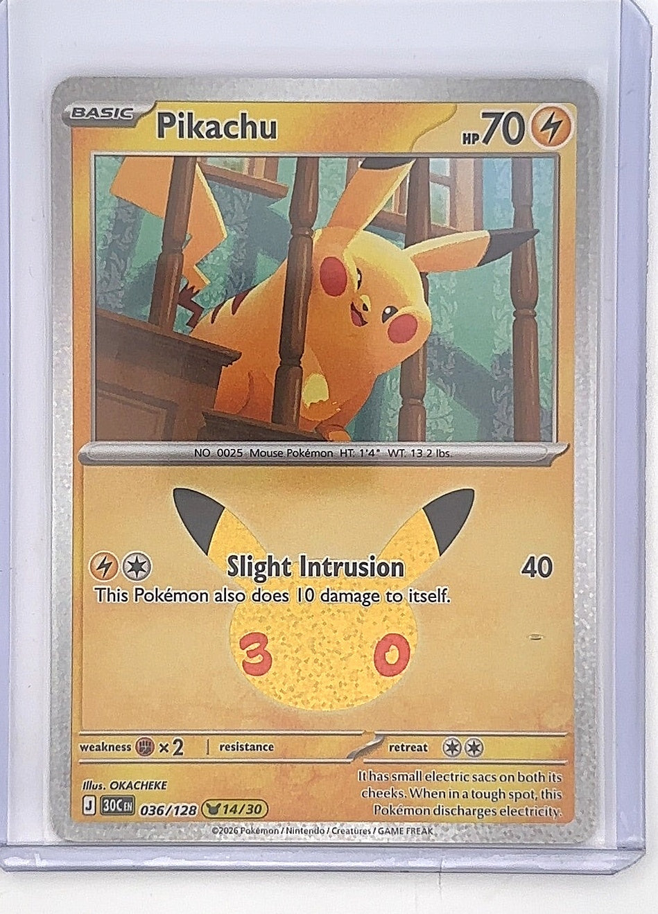 Pikachu - 036/128 #036/128 — front