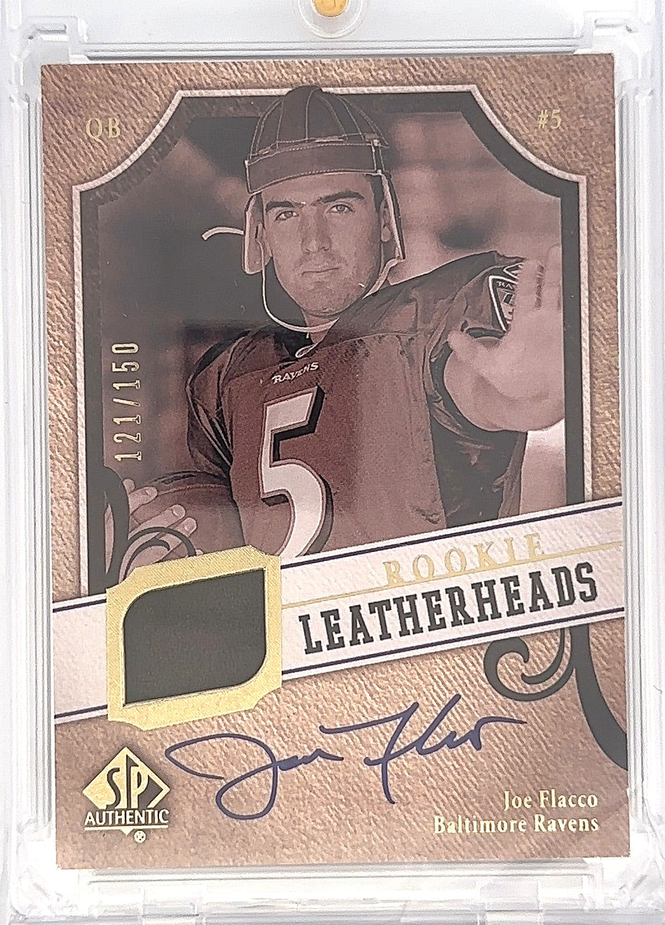 Joe Flacco Rookie Leatherheads 121/150 — front