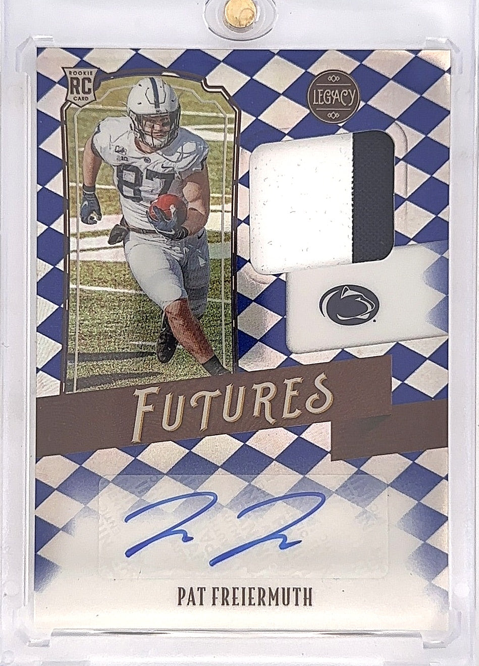 2021 Legacy Pat Freiermuth FUTURES /25 Sapphire SSP Rookie Card #FP-PF — front