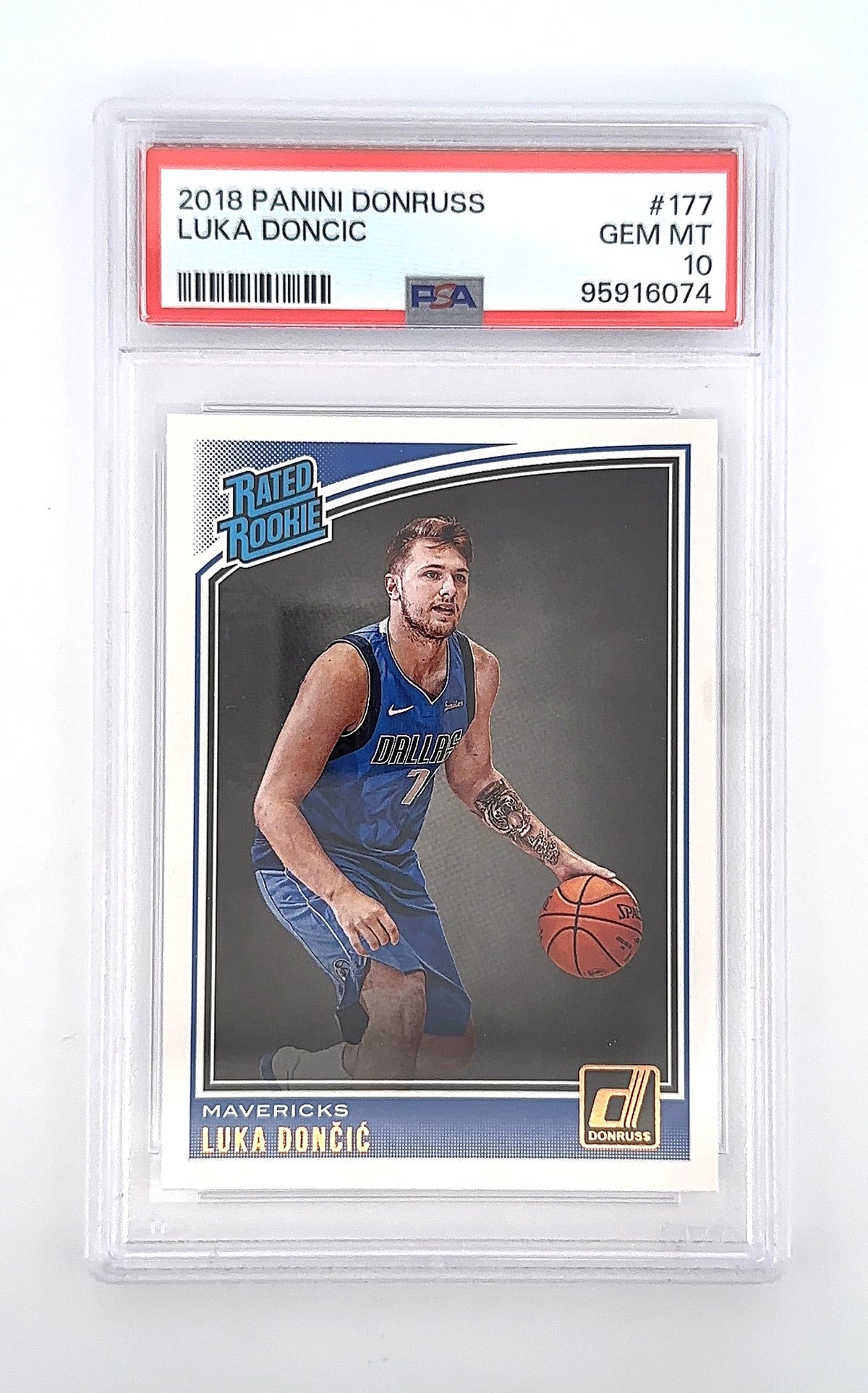 2018 Panini Donruss Luka Doncic #177 PSA 10 — front
