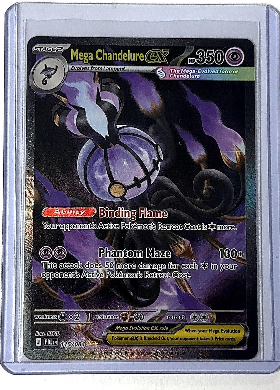 Mega Chandelure ex - 115/084 #115/084 — front