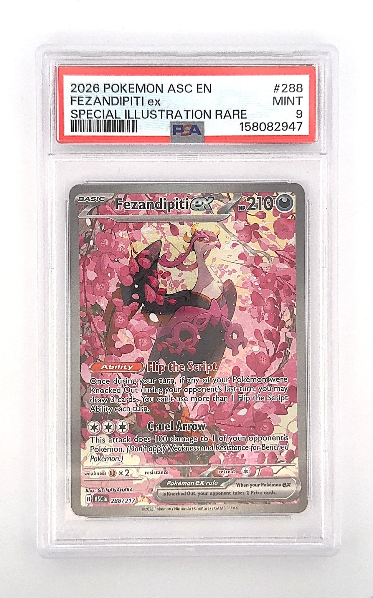 Fezandipiti ex - 288/217 #288/217 PSA MINT 9 — front