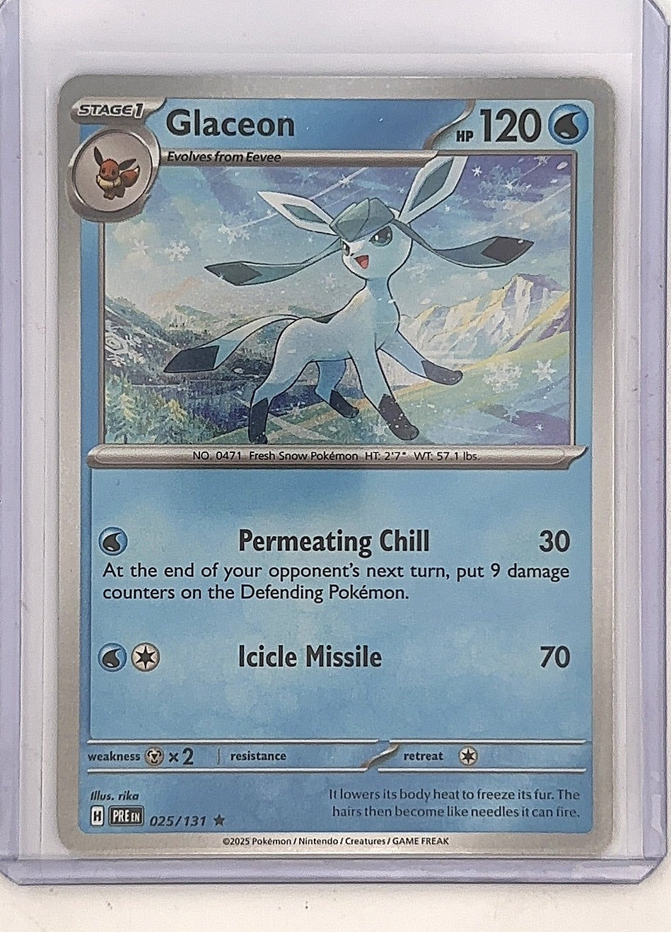 Glaceon - 025/131 (Cosmos Holo) #025/131 — front