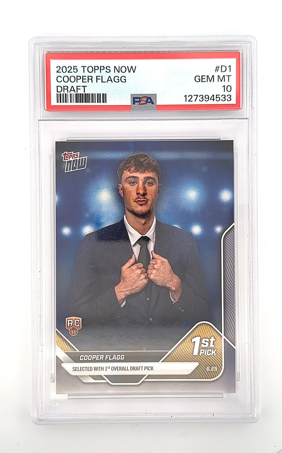 2025 Topps Now Cooper Flagg #D1 PSA 10 — front
