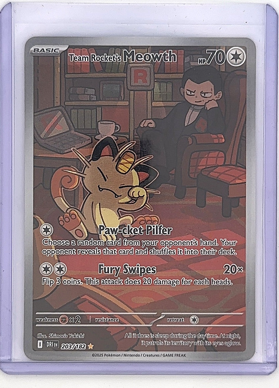 Team Rocket's Meowth - 203/182 #203/182 — front