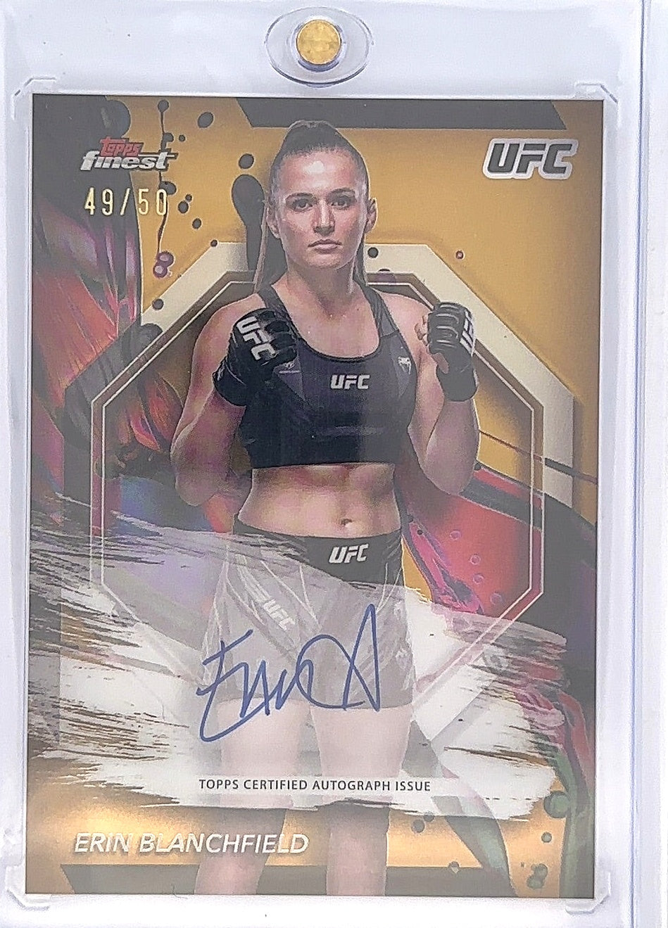 Erin Blanchfield Topps Finest 49/50 Certified Autograph — front