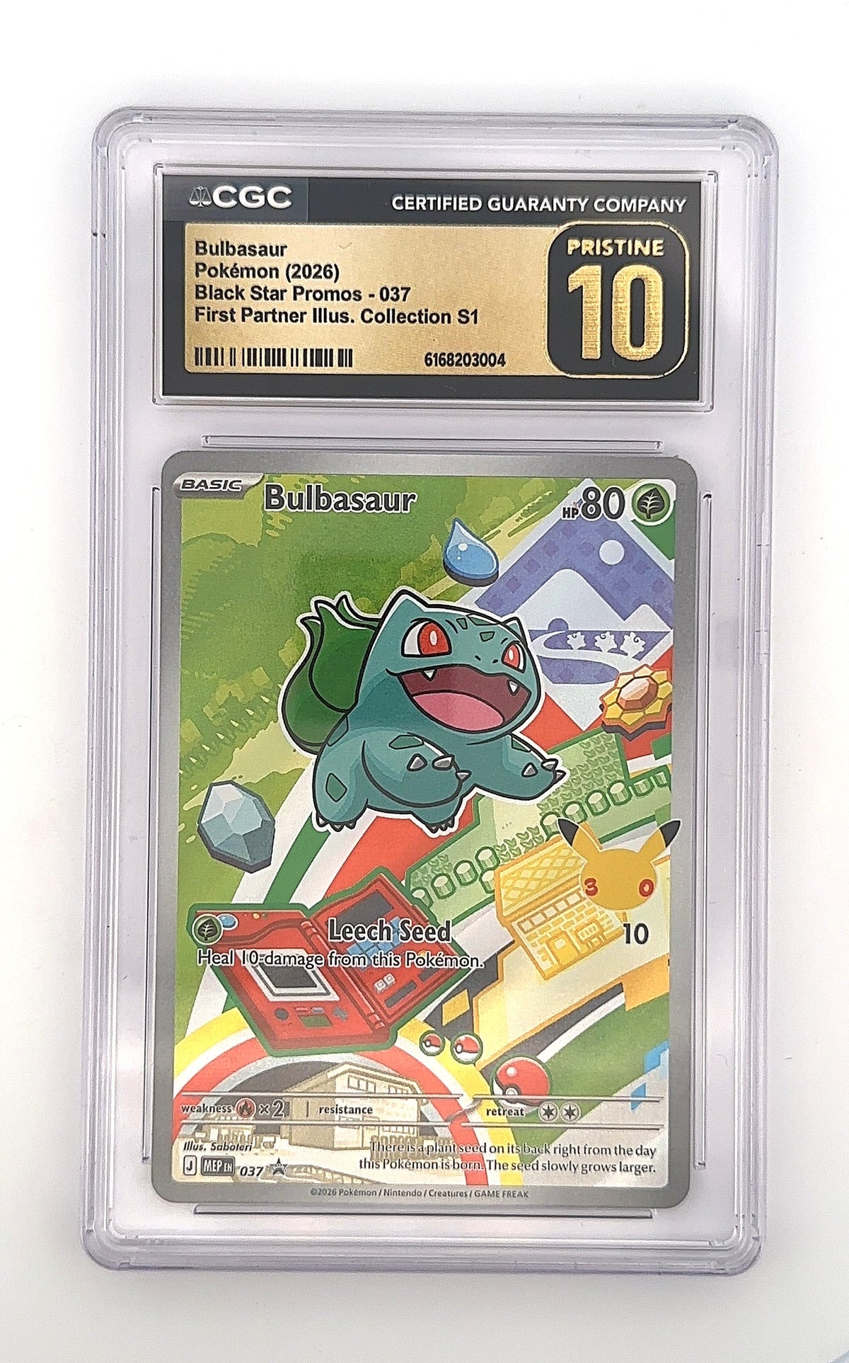Bulbasaur - 037 #037 CGC PRISTINE 10 — front